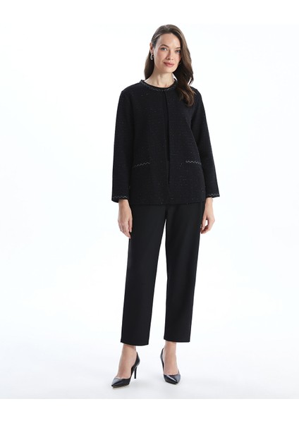 Yeni Sezon Bisiklet Yaka Ekose Kadın Tüvit Ceket modelleri