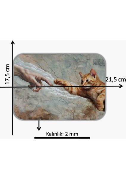 Tanrı'nın Eli ve Kedi Baskılı Mouse Pad fiyatları