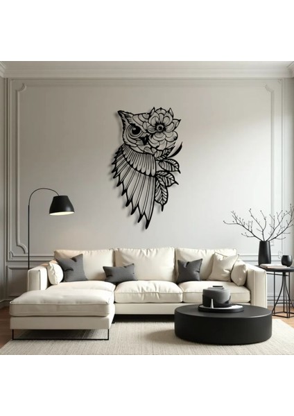 Çiçekli Baykuş Metal Duvar Dekoru – Bilgelik ve Doğanın Zarafeti indirimleri