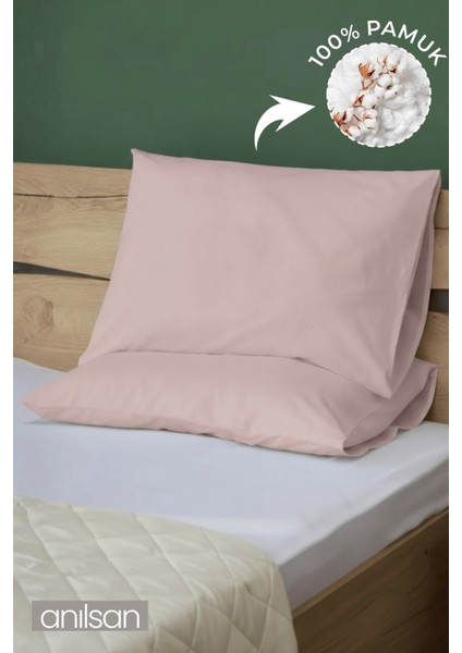 2'li Pudra Yastık Kılıfı – 50X70 Cm, %100 Pamuk