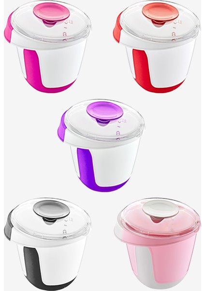 Trendy Mikser Kabi Kapakli Çift Renkli (2,5 Lt)