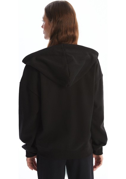 Yeni Sezon Kapüşonlu Oversize Kadın Kalın Fermuarlı Sweatshirt indirimleri