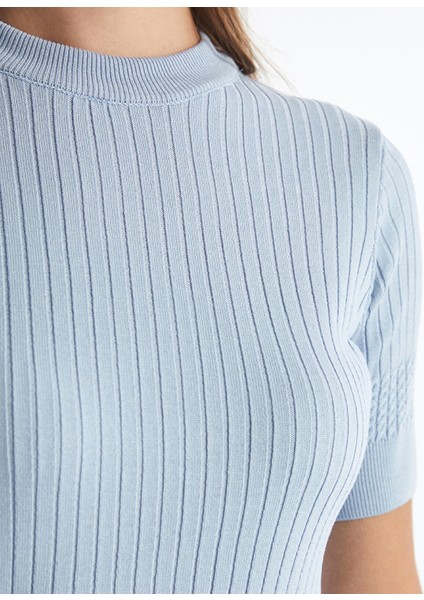 Yeni Sezon Bisiklet Yaka Dokulu Kadın Triko Kazak modelleri