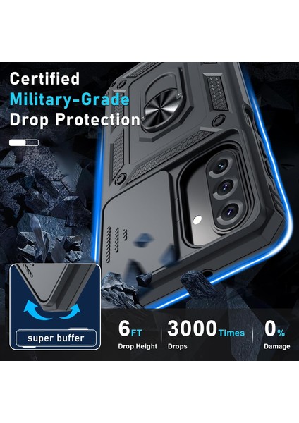 Samsung Galaxy A17 Yumlu Ekran Koruyuculu Kılıf Sürgülü Yüzüklü Standlı Darbe Emici Tank Kapak indirimleri