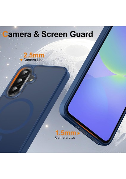 Samsung Galaxy A36 Uyumlu Kamera Lens+Ekran Koruyucu Magsafe Şarj Destekli Iz Tutmaz Mat Kapak fırsatları