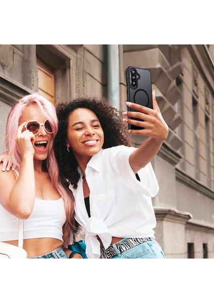 Samsung Galaxy A36 Uyumlu Kamera Lens+Ekran Koruyucu Magsafe Şarj Destekli Iz Tutmaz Mat Kapak