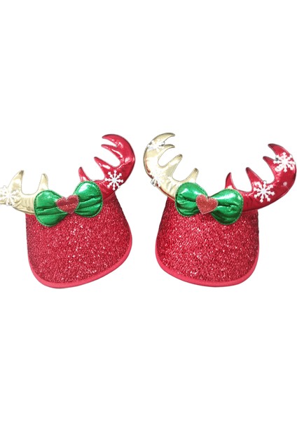 Yılbaşı Noel Parti Şapkası Geyik Boynuzlu Renkli Aksesuar