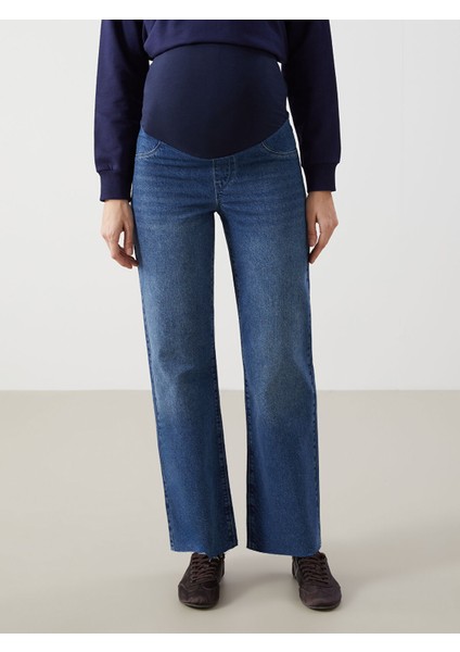 Yeni Sezon Karın Panelli Straight Fit Hamile Jean Pantolon fiyatları
