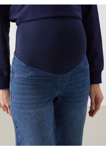Yeni Sezon Karın Panelli Straight Fit Hamile Jean Pantolon modelleri