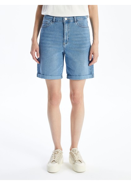 Yeni Sezon Bermuda Fit Kadın Jean Şort modelleri