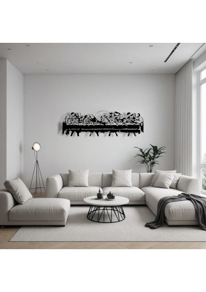 Metal Duvar Dekoru Son Akşam Yemeği Tablosu – Dini Sanat Metal Tablo – Modern Ev ve Ofis Dekoru fiyatları