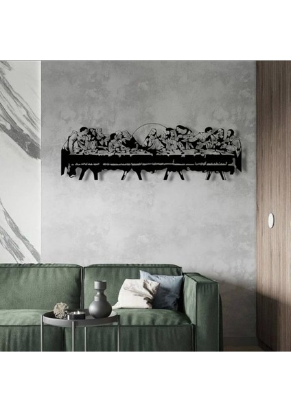Metal Duvar Dekoru Son Akşam Yemeği Tablosu – Dini Sanat Metal Tablo – Modern Ev ve Ofis Dekoru