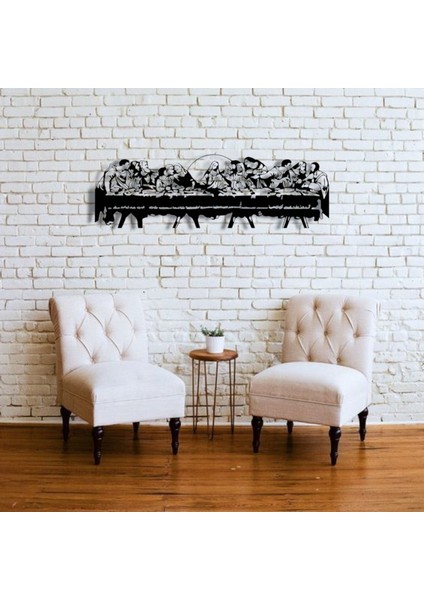 Metal Duvar Dekoru Son Akşam Yemeği Tablosu – Dini Sanat Metal Tablo – Modern Ev ve Ofis Dekoru