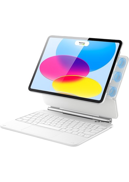 Apple Ipad 11.nesil A16 2025/ 10. Nesil 10.9 Inç Magic Klavye Keyboard Touchpad Akıllı Işıklı Q Klavyeli Kılıf Manyetik