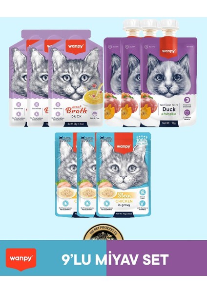 Kedi Maması 9'lu Miyav Set