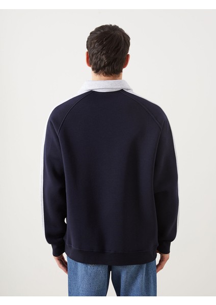 Yeni Sezon Polo Yaka Uzun Kollu Erkek Kalın Sweatshirt fırsatları