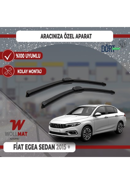 Fiat Egea Silecek Sedan 2015 Sonrası Uyumlu Silecek Takımı Araca Özel
