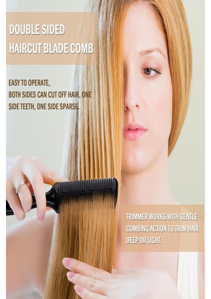 2'li Set Jiletli Kırık Saç Sakal Düzletme Tarağı Saç ve Sakal Düzleştirici Kuaför Tarağı fırsatları