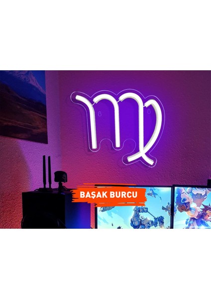 Başak Burcu Figürlü Neon LED Tabela Tablo Gece Aydınlatma Duvar Dekoru fiyatları