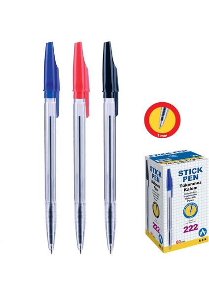 Tükenmez Kalem 1 mm 10 Adet