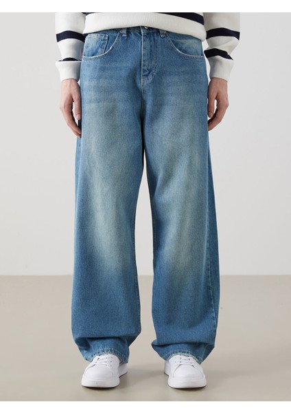 Yeni Sezon Loose Fit Erkek Jean Pantolon fırsatları