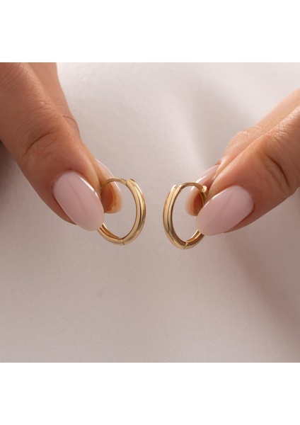 Halka Küpe 14 Ayar Altın