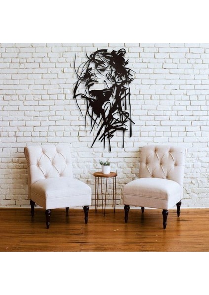 Modern Kadın Silüeti Metal Duvar Dekoru – Minimalist Çizgi Sanatı fiyatları