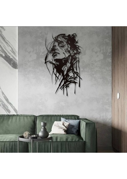 Modern Kadın Silüeti Metal Duvar Dekoru – Minimalist Çizgi Sanatı modelleri