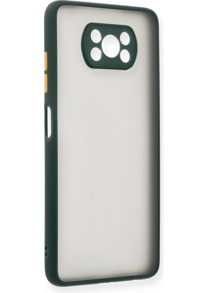 Xiaomi Pocophone X3 Kılıf Montreal Silikon Kapak - Yeşil