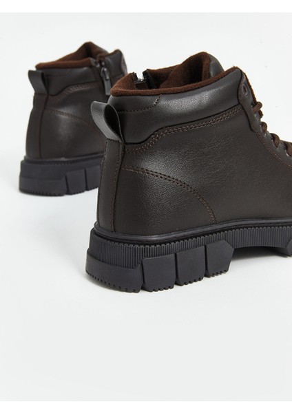 Yeni Sezon Deri Görünümlü Bağcıklı Erkek Bot indirimleri