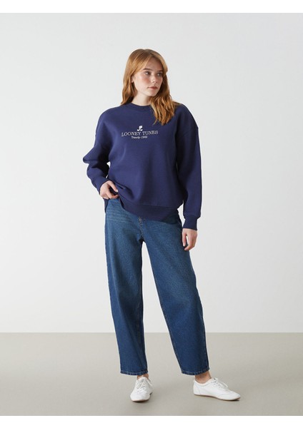 Yeni Sezon Tweety Nakışlı Oversize Kadın Kalın Sweatshirt fiyatları