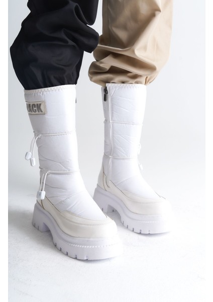 Paraşüt Kumaşlı Fermuarlı Kaymaz Taban Su Geçirmez Rugan Kadın Uzun Kar Botu Bootie modelleri