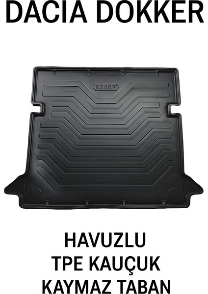 Dacia Dokker 2012+ Uyumlu 3D Bagaj Havuzu Premium fırsatları