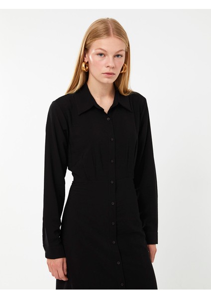 Yeni Sezon Düz Uzun Kollu Kadın Gömlek Elbise fiyatları