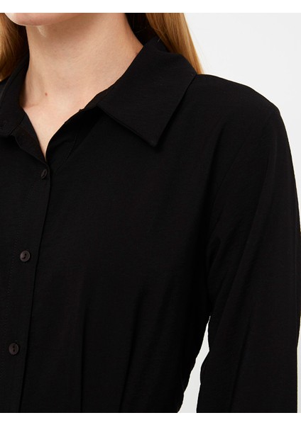 Yeni Sezon Düz Uzun Kollu Kadın Gömlek Elbise indirimleri