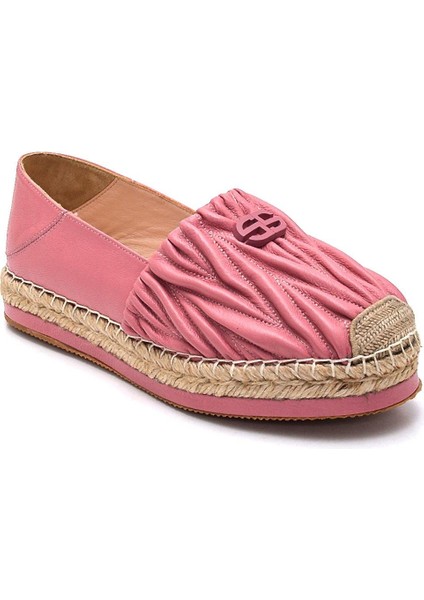 Franka Pembe Hakiki Deri Kadın Espadril fiyatları