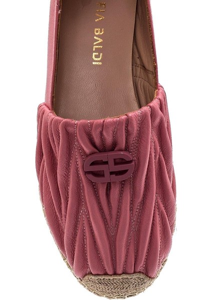 Franka Pembe Hakiki Deri Kadın Espadril modelleri