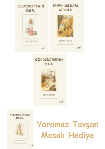 + Beatrix Potter 22 - Hayvan Dostlara Şiirler 2 + Beatrix Potter 23 - Küçük Domuz Robinson Masalı