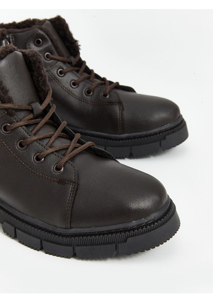 Yeni Sezon Bağcıklı Deri Görünümlü Erkek Bot modelleri