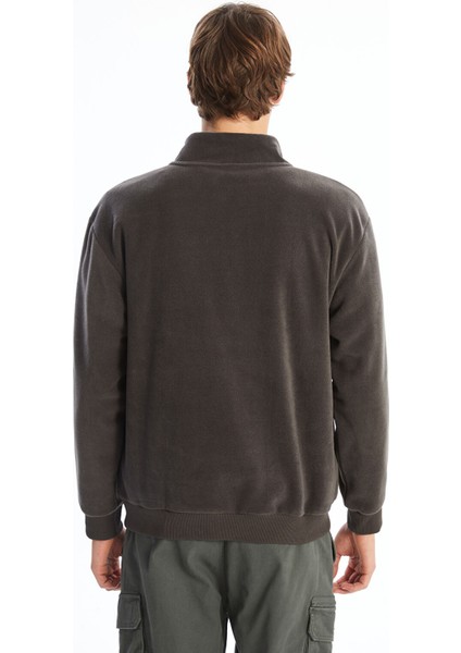 Yeni Sezon Dik Yaka Uzun Kollu Polar Erkek Kalın Sweatshirt fırsatları