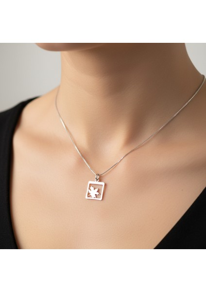 925 Ayar Gümüş Kolye Yaprak SM1328 fiyatları