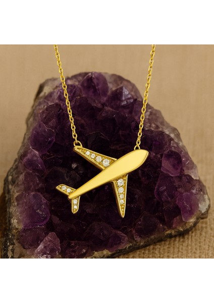 14 Ayar Altın Uçak Kolye modelleri