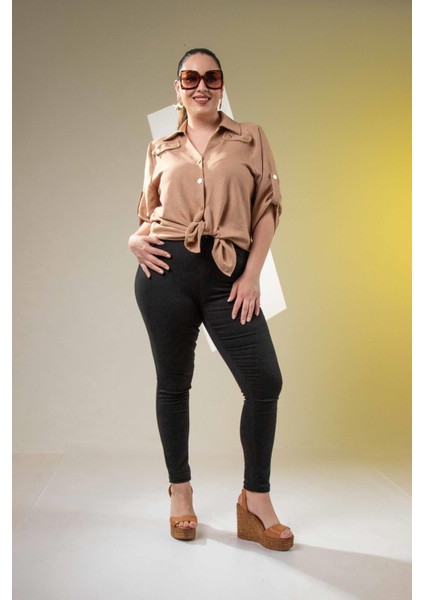 Kadın 210106 Skınny Denim Siyah Pantolon modelleri