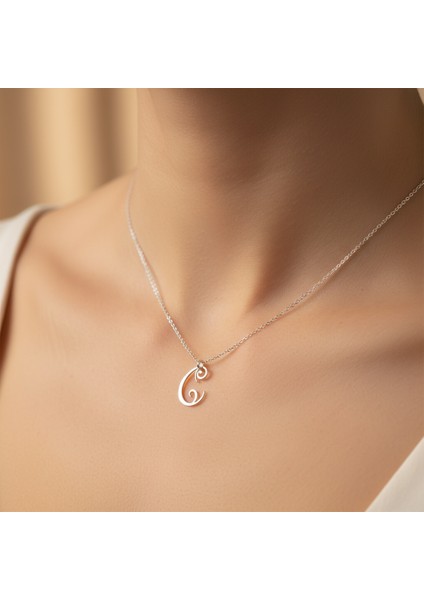 925 Ayar gümüş kolye "C"harfi SM668 modelleri