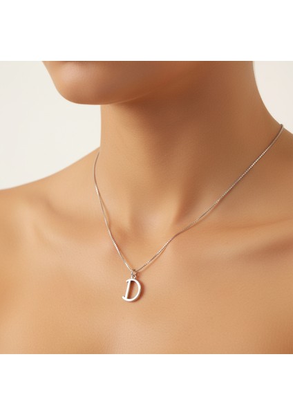 925 Ayar gümüş kolye "D"harfi SM629 modelleri