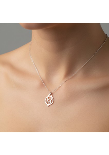 925 Ayar Gümüş Kolye Yuvarlak SM888 fiyatları