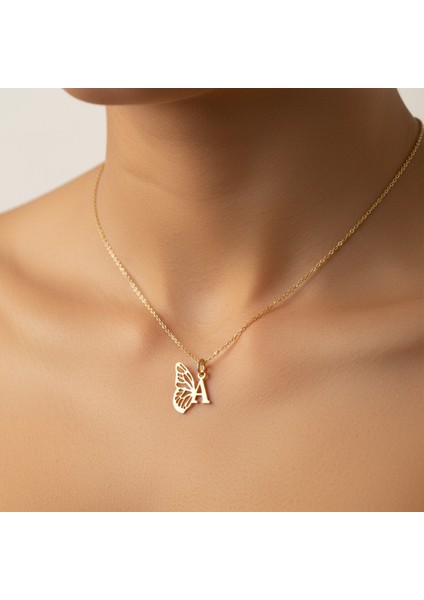 925 Ayar Gümüş Kolye "a"harfi SM353 fiyatları