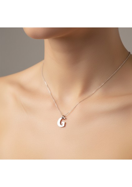 925 Ayar gümüş kolye "G"harfi SM609 modelleri