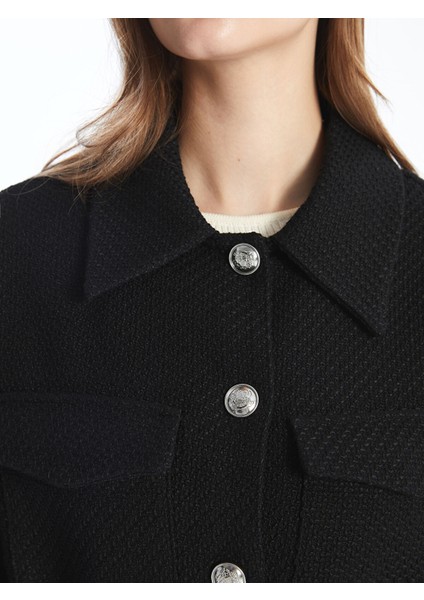 Yeni Sezon Dokulu Kadın Tüvit Gömlek Ceket modelleri