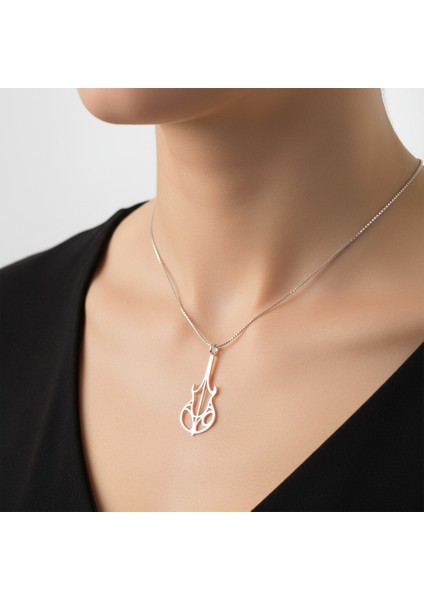 925 Ayar Gümüş Kolye Gitar SM975 fiyatları